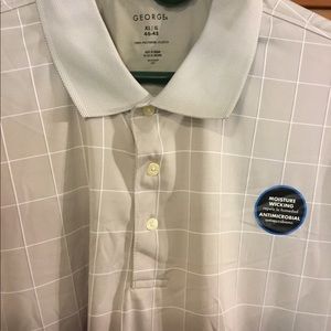 BNWOT Men’s George Light Gray Polo Shirt Size XL/XG 46-48